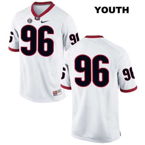 Georgia Bulldogs Youth Jack Podlesny #96 NCAA No Name Authentic White Nike Stitched College Football Jersey CLH1456RP